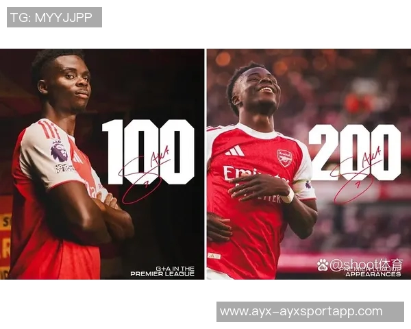 萨卡庆祝英超百球参与里程碑渴望更高成就展现强烈斗志